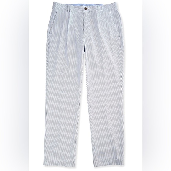 Brooks Brothers Clark Fit Lightweight Advantage Seersucker Cotton Chino Pants - Picture 4 of 11